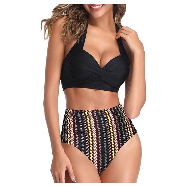 two-piece suits striped print summer women bikini set vintage swimsuit two piece retro femme ruched high waist zwempak bathing suit #t2g
two-piece suits striped print summer women bikini set vintage swimsuit two piece retro femme ruched high waist zwempak bathing suit #t2g