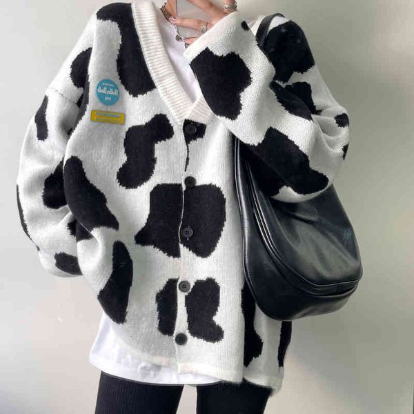 women's jackets japanese cow thick coat women loose sweater autumn and winter new korean lazy knitted oversized cardigan snoy, Black;brown
women's jackets japanese cow thick coat women loose sweater autumn and winter new korean lazy knitted oversized cardigan snoy, Black;brown