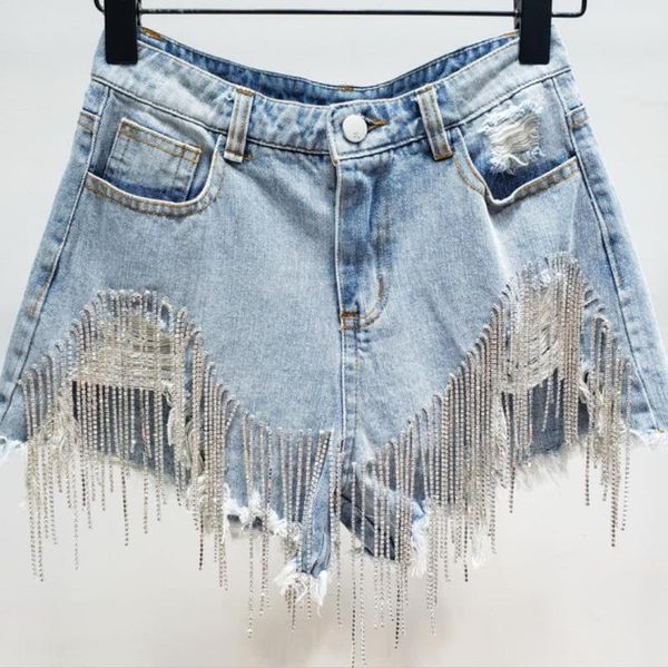 women's shorts high waist women fashion loose 2021 short summer denim drill tassel hole jeans h108, White;black
women's shorts high waist women fashion loose 2021 short summer denim drill tassel hole jeans h108, White;black