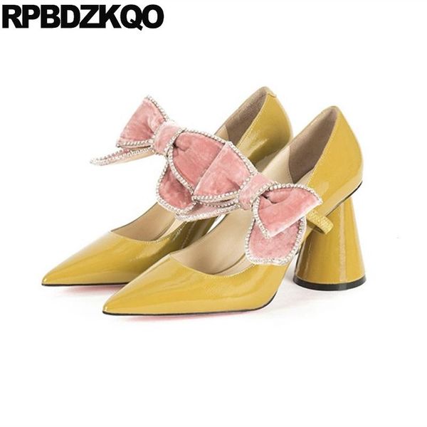 dress shoes 2021 block high heels slip on pointed toe 8cm yellow patent leather pumps bow fashion size 4 34 black brand designer women
dress shoes 2021 block high heels slip on pointed toe 8cm yellow patent leather pumps bow fashion size 4 34 black brand designer women