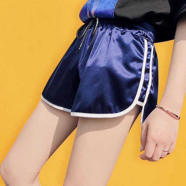 women's shorts womens dance satin high waist short feminino silver waisted summer women 2021 pants, White;black
women's shorts womens dance satin high waist short feminino silver waisted summer women 2021 pants, White;black