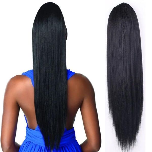 synthetic wigs long yaki straight drawstring ponytail for women pony tail wig hairpieces heat resistant clip in hair, Black
synthetic wigs long yaki straight drawstring ponytail for women pony tail wig hairpieces heat resistant clip in hair, Black