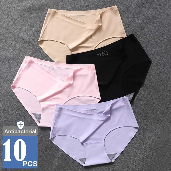 women's panties mid waist solid seamless underwear sports breathable briefs girl underpants ice silk lingerie, Black;pink
women's panties mid waist solid seamless underwear sports breathable briefs girl underpants ice silk lingerie, Black;pink