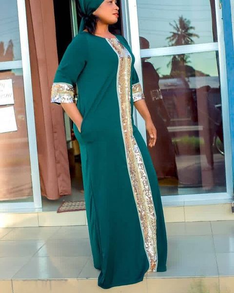 dress women in long, loose dresses celebrate occasion the patchwork neck sequins female african maxi event kaftan robes with pockets 85wt, Black;gray
dress women in long, loose dresses celebrate occasion the patchwork neck sequins female african maxi event kaftan robes with pockets 85wt, Black;gray