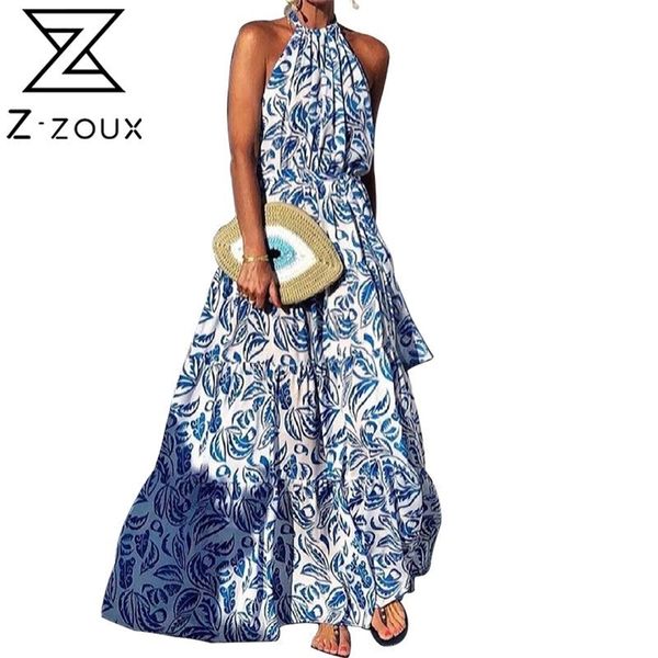 women dress printed bohemia long print floral maxi es sleeveless halter fashion plus size beach es 210513, Black;gray
women dress printed bohemia long print floral maxi es sleeveless halter fashion plus size beach es 210513, Black;gray