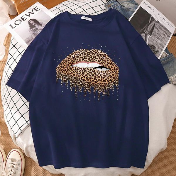 women's t-shirt funny leopard lips print woman oversize o neck summer short sleeve fashion brand creativity crewneck kawaii, White
women's t-shirt funny leopard lips print woman oversize o neck summer short sleeve fashion brand creativity crewneck kawaii, White
