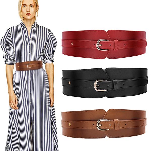 belts wide elastic women's waist belt vintage leather elegant fashion wild pin buckle, Black;brown
belts wide elastic women's waist belt vintage leather elegant fashion wild pin buckle, Black;brown