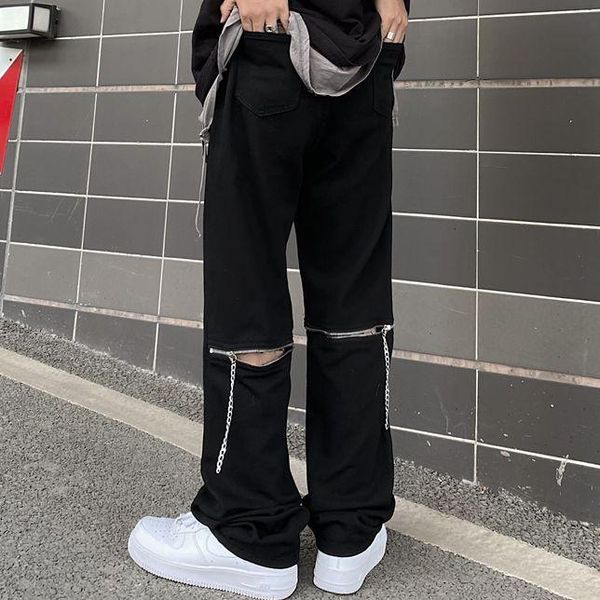 women's pants & capris wide leg autumn fashion stitching zipper design chic trousers street clothing loose high waist sports jogger, Black;white
women's pants & capris wide leg autumn fashion stitching zipper design chic trousers street clothing loose high waist sports jogger, Black;white