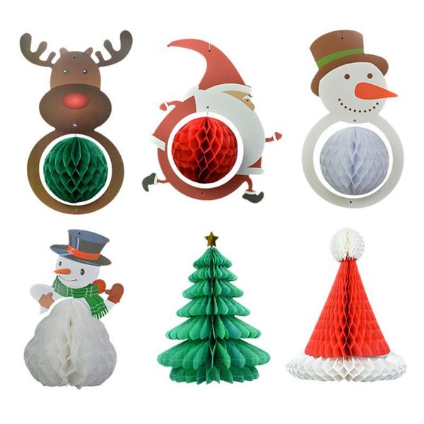 christmas decorations 3/6pcs santa claus snowman hanging decoration paper honeycomb balls xmas party favor home #8
christmas decorations 3/6pcs santa claus snowman hanging decoration paper honeycomb balls xmas party favor home #8
