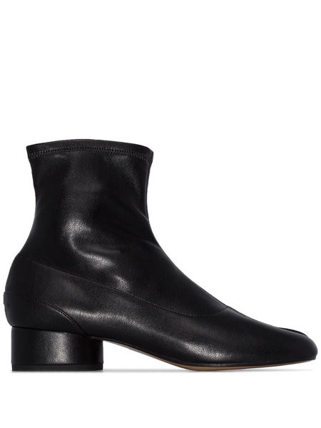 boots women shoes paris tabi 30mm ankle low block heel sock style split toe, Black
boots women shoes paris tabi 30mm ankle low block heel sock style split toe, Black