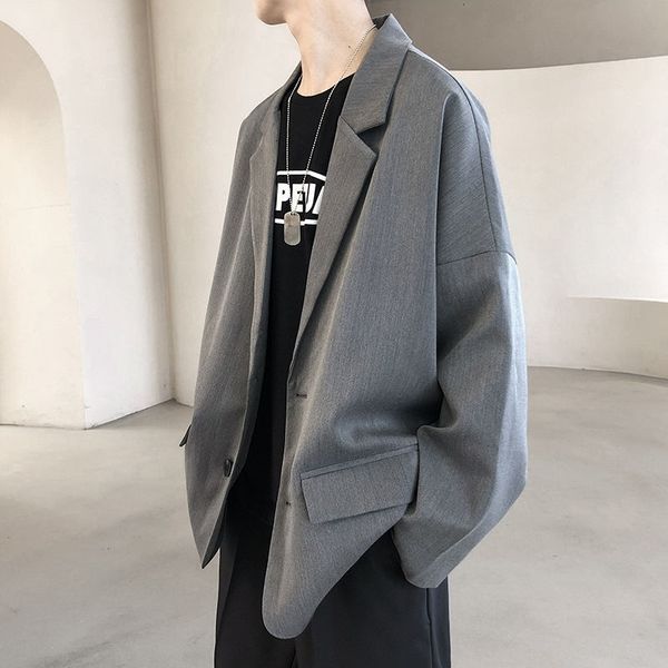 men's suits & blazers autumn korean style blazer fashion solid color business casual suit jacket men streetwear wild loose dress j mjqf, White;black
men's suits & blazers autumn korean style blazer fashion solid color business casual suit jacket men streetwear wild loose dress j mjqf, White;black