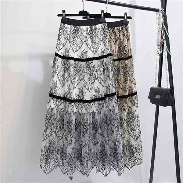 summer spring women high waist slimming hollow crochet lace skirts casual simple all-match long 210527, Black
summer spring women high waist slimming hollow crochet lace skirts casual simple all-match long 210527, Black