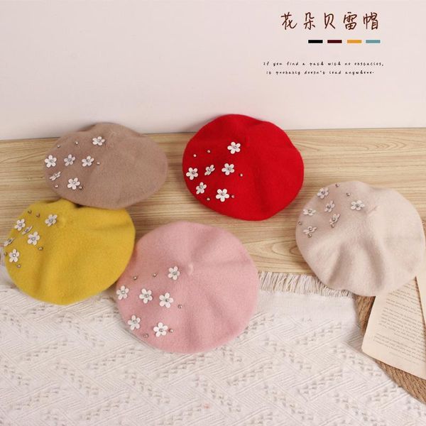 2-6 years toddler cute flower beret kids hats caps autumn and winter baby girl warm beanie for outing party &, Yellow
2-6 years toddler cute flower beret kids hats caps autumn and winter baby girl warm beanie for outing party &, Yellow