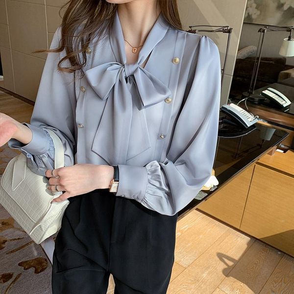 women's blouses & shirts 2021 autumn pullover loose bottoming shirt fashionable long sleeve chiffon bow small, White
women's blouses & shirts 2021 autumn pullover loose bottoming shirt fashionable long sleeve chiffon bow small, White