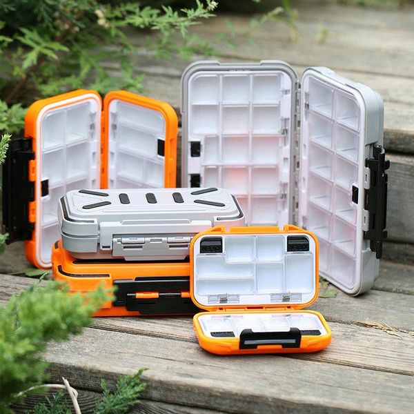 double sided fishing tackle box 24/28 grid gear waterproof bait lure fish hook up storage size sml accessories
double sided fishing tackle box 24/28 grid gear waterproof bait lure fish hook up storage size sml accessories