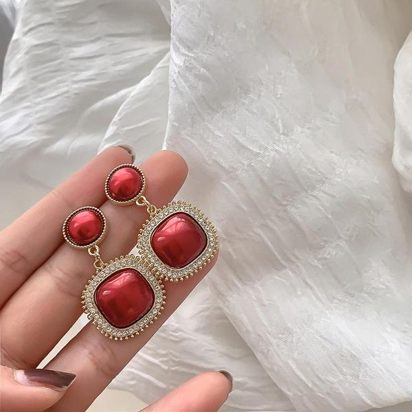 dangle & chandelier female temperament rhinestones geometric square crown love red earrings fashion korean graceful women's jewelry acc, Silver
dangle & chandelier female temperament rhinestones geometric square crown love red earrings fashion korean graceful women's jewelry acc, Silver