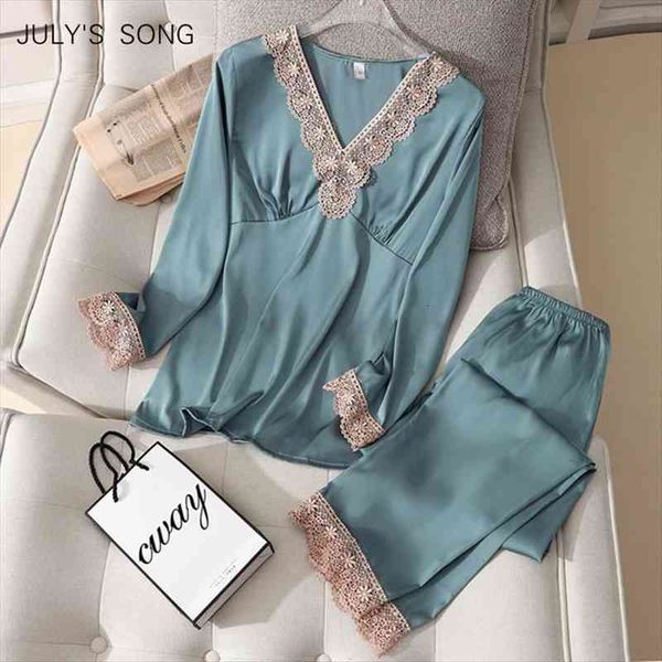 pajamas set lace spring women sleepwear summer satin faux silk 2 pieces casual female homewear, Black;red
pajamas set lace spring women sleepwear summer satin faux silk 2 pieces casual female homewear, Black;red