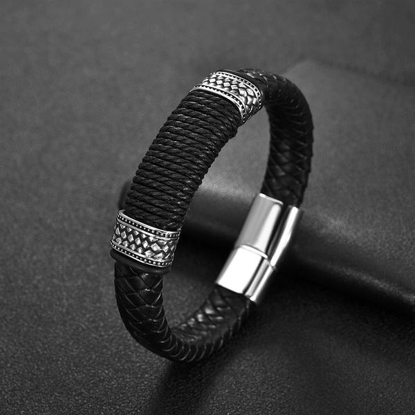 charm bracelets leather bracelet for men fashion punk stainless steel magnetic clasp braid wristband jewelry accessories gift, Golden;silver
charm bracelets leather bracelet for men fashion punk stainless steel magnetic clasp braid wristband jewelry accessories gift, Golden;silver