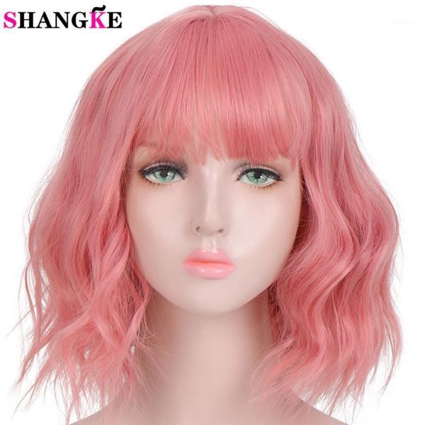 short natural wave wigs synthetic hair with neat bangs for black women pink brown blue purple 25 colors choose1
short natural wave wigs synthetic hair with neat bangs for black women pink brown blue purple 25 colors choose1