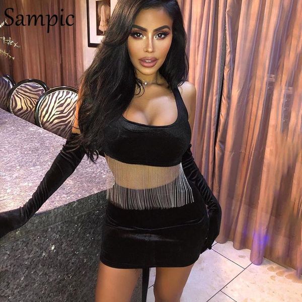 two piece dress sampic woman patchwork tassel short crop club skirt summer 2 set female pieces skirts outfit, White
two piece dress sampic woman patchwork tassel short crop club skirt summer 2 set female pieces skirts outfit, White