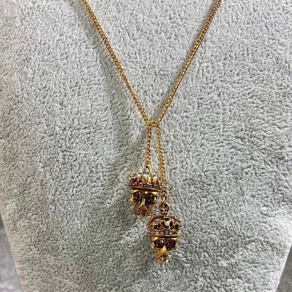 pendant necklaces luxury fashion decadent aesthetics 2 skulls neklace unique brand vintage black gold color jewelry for women punk collar, Silver
pendant necklaces luxury fashion decadent aesthetics 2 skulls neklace unique brand vintage black gold color jewelry for women punk collar, Silver