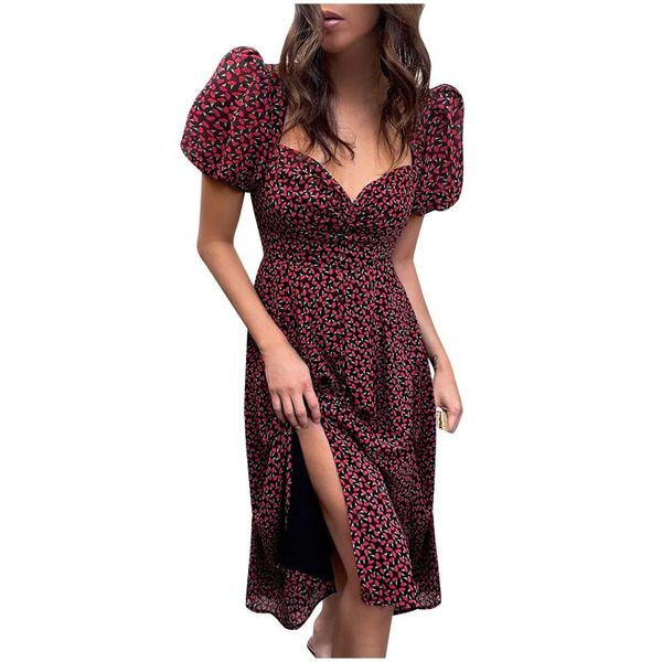 casual dresses puff sleeve v neck side split evening party bohemian floral printed womens summer dress ladies beach sundress vestidos, Black;gray
casual dresses puff sleeve v neck side split evening party bohemian floral printed womens summer dress ladies beach sundress vestidos, Black;gray