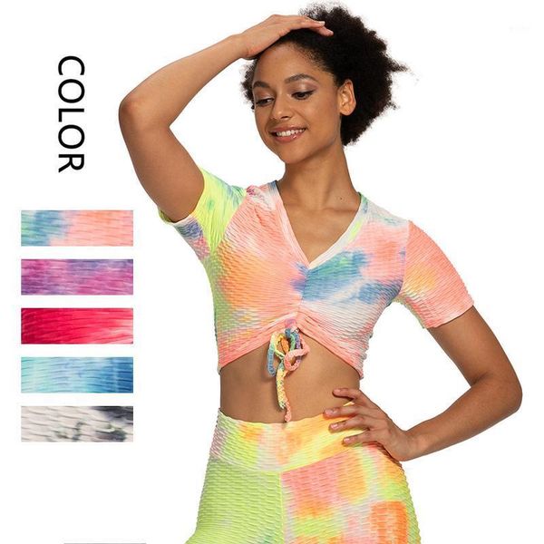 yoga outfit high elastic gym women workout print sport shirts running breathable short sleeve t-shirts fitness sportwear
yoga outfit high elastic gym women workout print sport shirts running breathable short sleeve t-shirts fitness sportwear