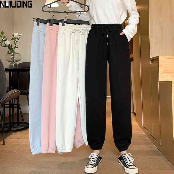 women's elastic waist sports pants autumn winter thick plus velvet harem pant female solid loose sweatpant mujer pamtalon 210514, Black;white
women's elastic waist sports pants autumn winter thick plus velvet harem pant female solid loose sweatpant mujer pamtalon 210514, Black;white