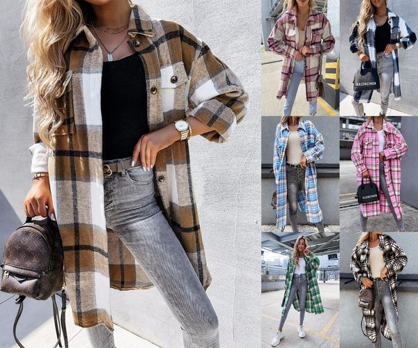 women's wool & blends zoctuo loose cardigan shirts womens thick plaid woolen coat full sleeve autumn winter extra long elegant jacket f, Black
women's wool & blends zoctuo loose cardigan shirts womens thick plaid woolen coat full sleeve autumn winter extra long elegant jacket f, Black