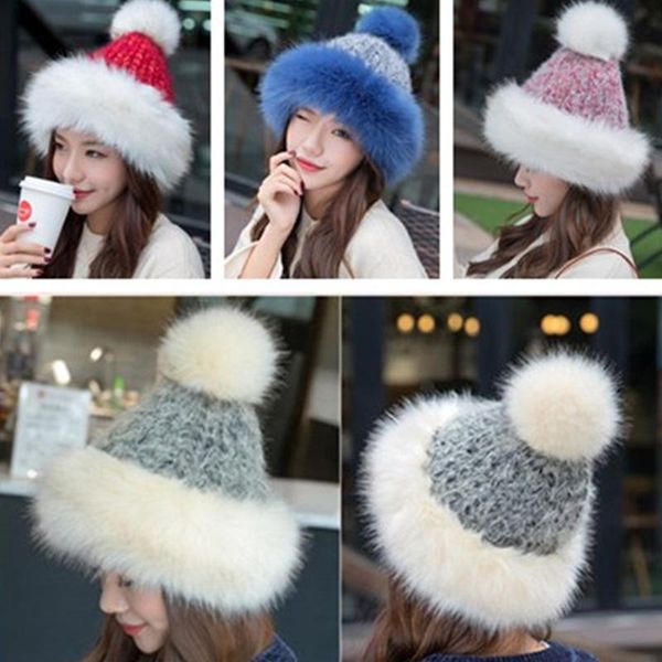 outdoor hats pompom cap holiday gift faux fur fluffy knitted women beanies ski hat, Black;white
outdoor hats pompom cap holiday gift faux fur fluffy knitted women beanies ski hat, Black;white