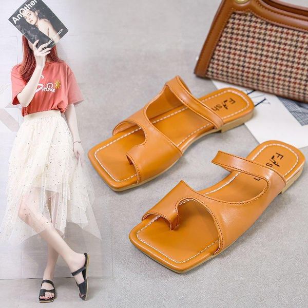 sandal girl spring and summer 2021 korean version of toe square fairy flat bottom sandals, Black
sandal girl spring and summer 2021 korean version of toe square fairy flat bottom sandals, Black