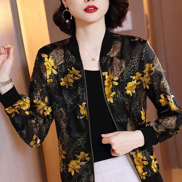 women's jackets 2021 fashion retro floral print women coat casual zipper up bomber jacket ladies autumn outwear thin coats clothing, Black;brown
women's jackets 2021 fashion retro floral print women coat casual zipper up bomber jacket ladies autumn outwear thin coats clothing, Black;brown