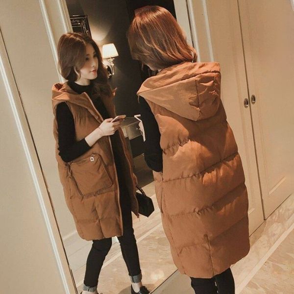 vests cotton vt autumn winter 2021 large down women's medium and long loose hooded sleevels et, Black;white
vests cotton vt autumn winter 2021 large down women's medium and long loose hooded sleevels et, Black;white