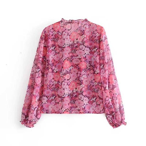 women's blouses & shirts romantic tie bow collar pink floral print shirt elegant woman single-breasted long sleeve blouse swe ueh5, White
women's blouses & shirts romantic tie bow collar pink floral print shirt elegant woman single-breasted long sleeve blouse swe ueh5, White
