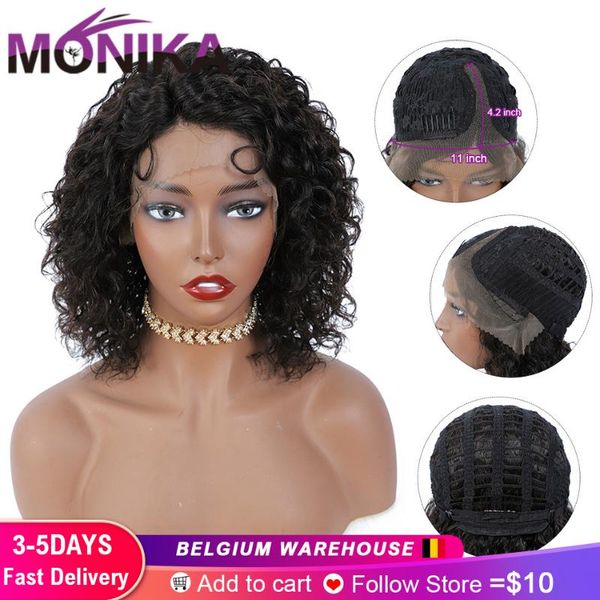monika pre plucked brazilian water wave black ombre color human hair t part lace wig 150% 12inch non-remy wigs, Black;brown
monika pre plucked brazilian water wave black ombre color human hair t part lace wig 150% 12inch non-remy wigs, Black;brown