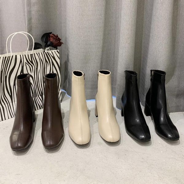 boots fashion women leather square heel platforms zipper opening ankle female toe high heels females botas mujer, Black
boots fashion women leather square heel platforms zipper opening ankle female toe high heels females botas mujer, Black