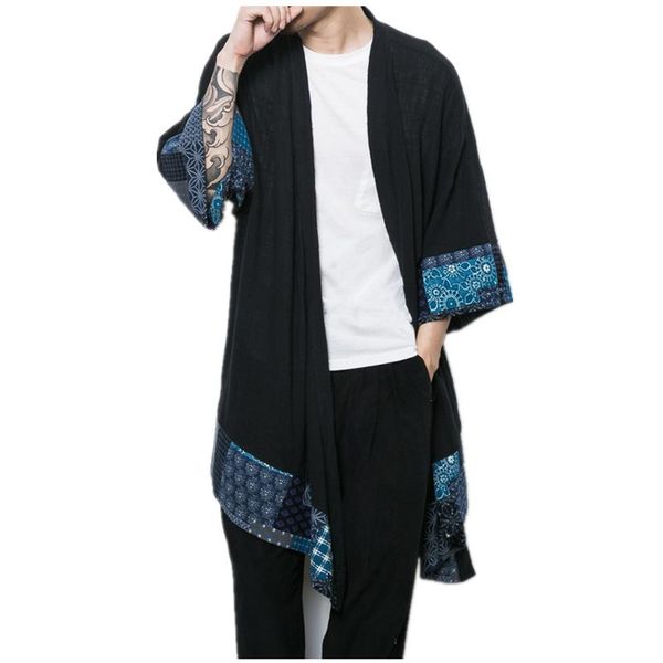 men's trench coats male fashion casual long kimono jacket outerwear overcoat men cotton linen print chinese style half sleeve cardigan, Tan;black
men's trench coats male fashion casual long kimono jacket outerwear overcoat men cotton linen print chinese style half sleeve cardigan, Tan;black