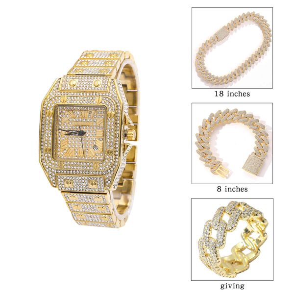 ascona watch set hip hop necklace bracelet ring copper cubic zircon full iced out cz cuban chain gold men's jewelry, Golden
ascona watch set hip hop necklace bracelet ring copper cubic zircon full iced out cz cuban chain gold men's jewelry, Golden