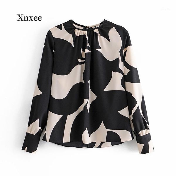women's blouses & shirts blouse women fashion print loose casual vintage long sleeve o neck female blusas chic clothing, White
women's blouses & shirts blouse women fashion print loose casual vintage long sleeve o neck female blusas chic clothing, White