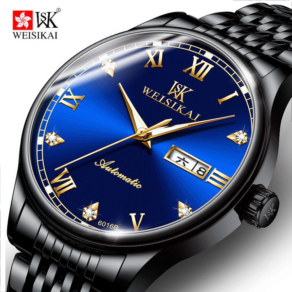 weskay men's business waterproof double calendar full automatic mechanical watch high grade diamond 2021, Slivery;brown
weskay men's business waterproof double calendar full automatic mechanical watch high grade diamond 2021, Slivery;brown