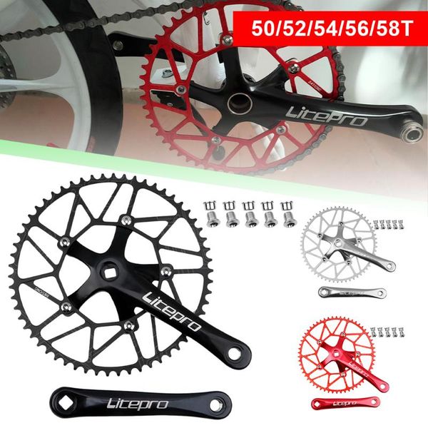 bike heels & chainwheels folding crankset 170mm crank arm 130 bcd 50t 52t 54t 56t 58t chainring for 9/10/11 speed with screw
bike heels & chainwheels folding crankset 170mm crank arm 130 bcd 50t 52t 54t 56t 58t chainring for 9/10/11 speed with screw