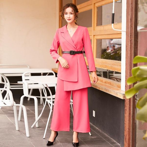 women's trench coats 2021 spring model coat slim solid color suit irregular mid-length temperament two piece women, Tan;black
women's trench coats 2021 spring model coat slim solid color suit irregular mid-length temperament two piece women, Tan;black