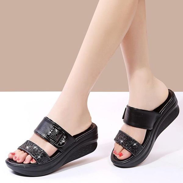 sandals sagace slippers womens fashion buckle deco crystal wedge slip on beach heeled shoes casual summer flip flops, Black
sandals sagace slippers womens fashion buckle deco crystal wedge slip on beach heeled shoes casual summer flip flops, Black