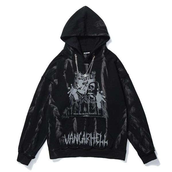 men's hoodies & sweatshirts aolamegs-men hip hop hoodie gothic horror skull print streetwear punk chain hipster loose, Black
men's hoodies & sweatshirts aolamegs-men hip hop hoodie gothic horror skull print streetwear punk chain hipster loose, Black