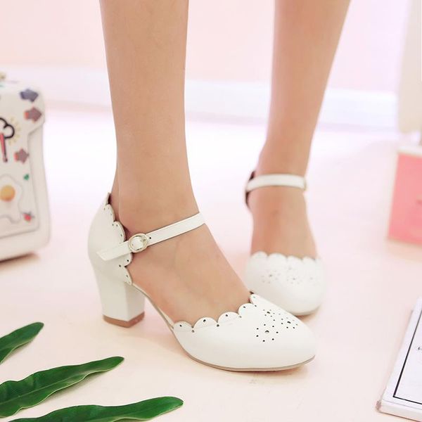 sandals nice mary janes round toe buckle casual ladies single shoes square heel women med heels hollow out womens plus size 34-42, Black
sandals nice mary janes round toe buckle casual ladies single shoes square heel women med heels hollow out womens plus size 34-42, Black