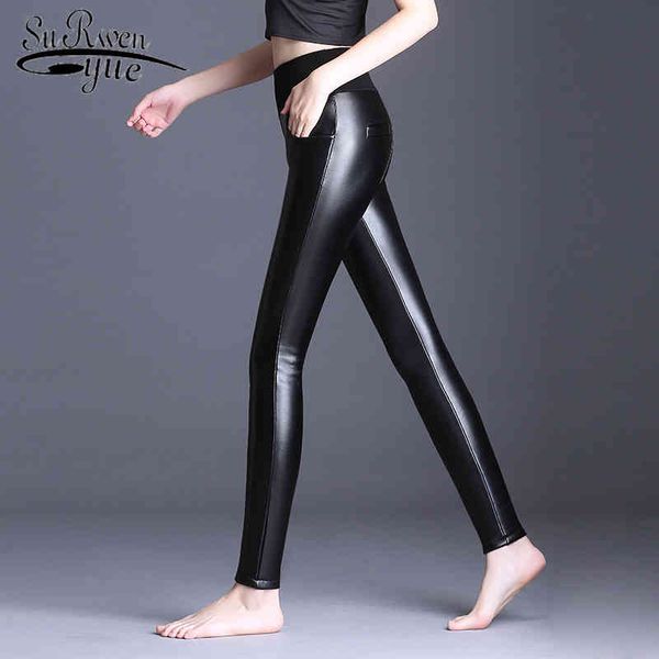 casual elegant leather women's work pencil pants cute trousers women elastic slim office 7261 50 210427, Black;white
casual elegant leather women's work pencil pants cute trousers women elastic slim office 7261 50 210427, Black;white