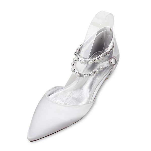 sandals women satin pearls wedding flats for bride pointed toe double ankle buckle strap formal party dress flat shoes eqzt, Black
sandals women satin pearls wedding flats for bride pointed toe double ankle buckle strap formal party dress flat shoes eqzt, Black