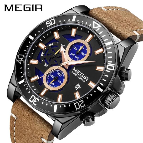 wristwatches megir fashion business waterproof sports luminous men's watches belt simple trend casual watch male relogio masculino 2132, Slivery;brown
wristwatches megir fashion business waterproof sports luminous men's watches belt simple trend casual watch male relogio masculino 2132, Slivery;brown