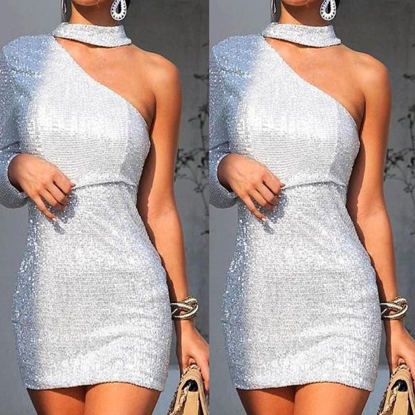 casual dresses wholesale women one shoulder dress sequins beading tank bodycon long sleeve mini club silver wrap hip, Black;gray
casual dresses wholesale women one shoulder dress sequins beading tank bodycon long sleeve mini club silver wrap hip, Black;gray