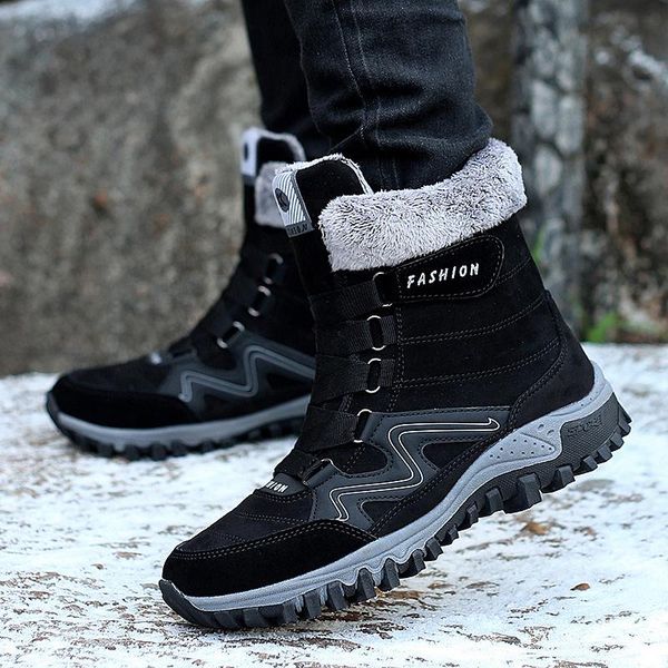 boots 34-46 brand fashion suede leather women snow winter warm plush women's waterproof ankle femme flat shoes, Black
boots 34-46 brand fashion suede leather women snow winter warm plush women's waterproof ankle femme flat shoes, Black